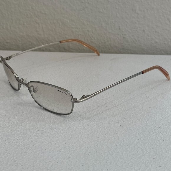 Vintage Y2K Ralph Lauren Silver Glasses 135 Brown Tinted Oval Lens Unisex - Picture 8 of 10